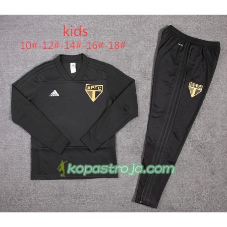 Sao Paulo Barn Tränings Sweatshirtställ Svart 2018/19